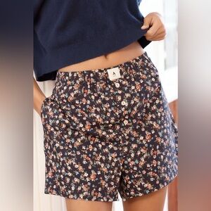 Floral Navy Women’s Cotton Shorts